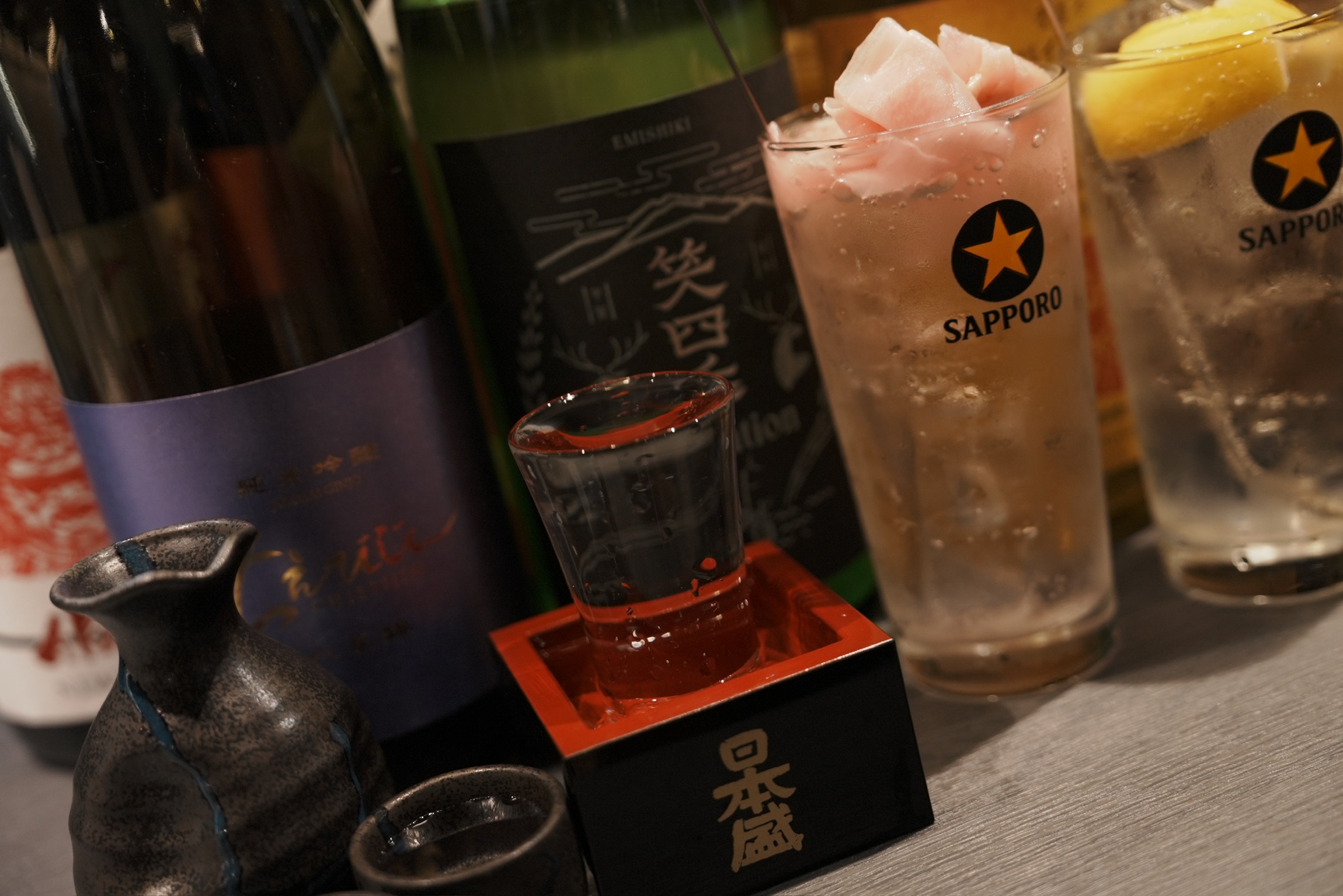 日本酒の豊富なラインナップ